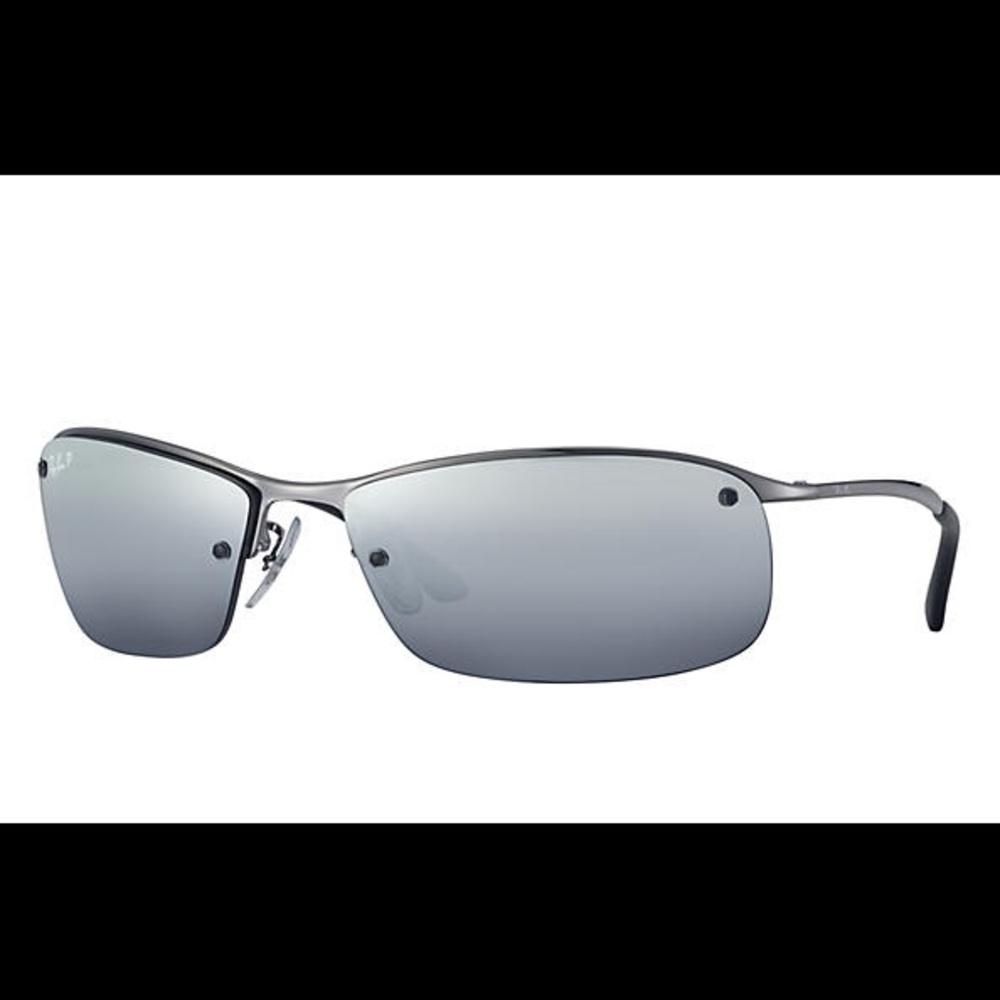 Ray Ban 3183 Rectangular Metal Sunglasses